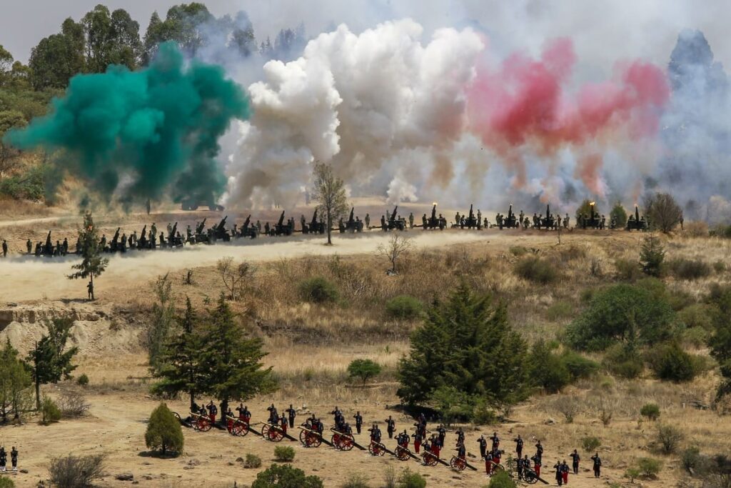 escenificacion de la Batalla del 5 de Mayo 1