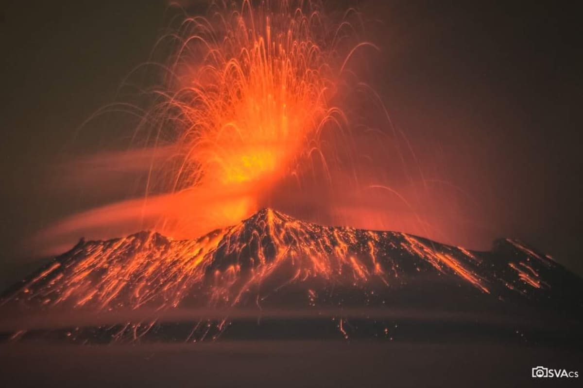 FOTOS: Así se vio la explosión del Popocatépetl la madrugada de este sábado 7 Explosión Popocatépetl 20 de mayo