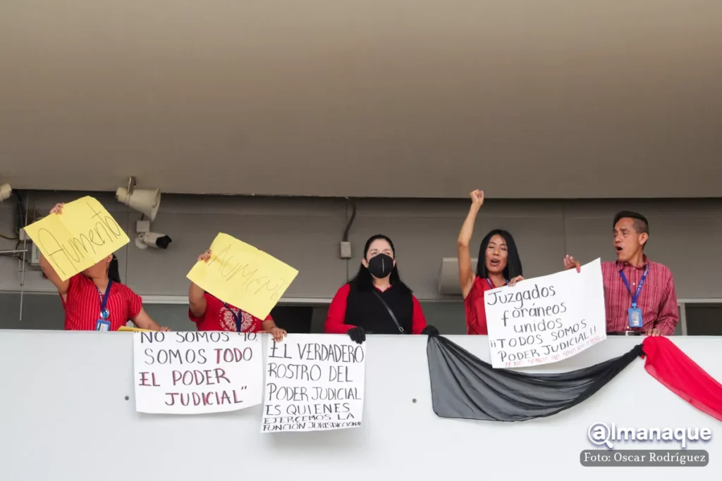 manifestacion Poder Judicial del Estado de Puebla