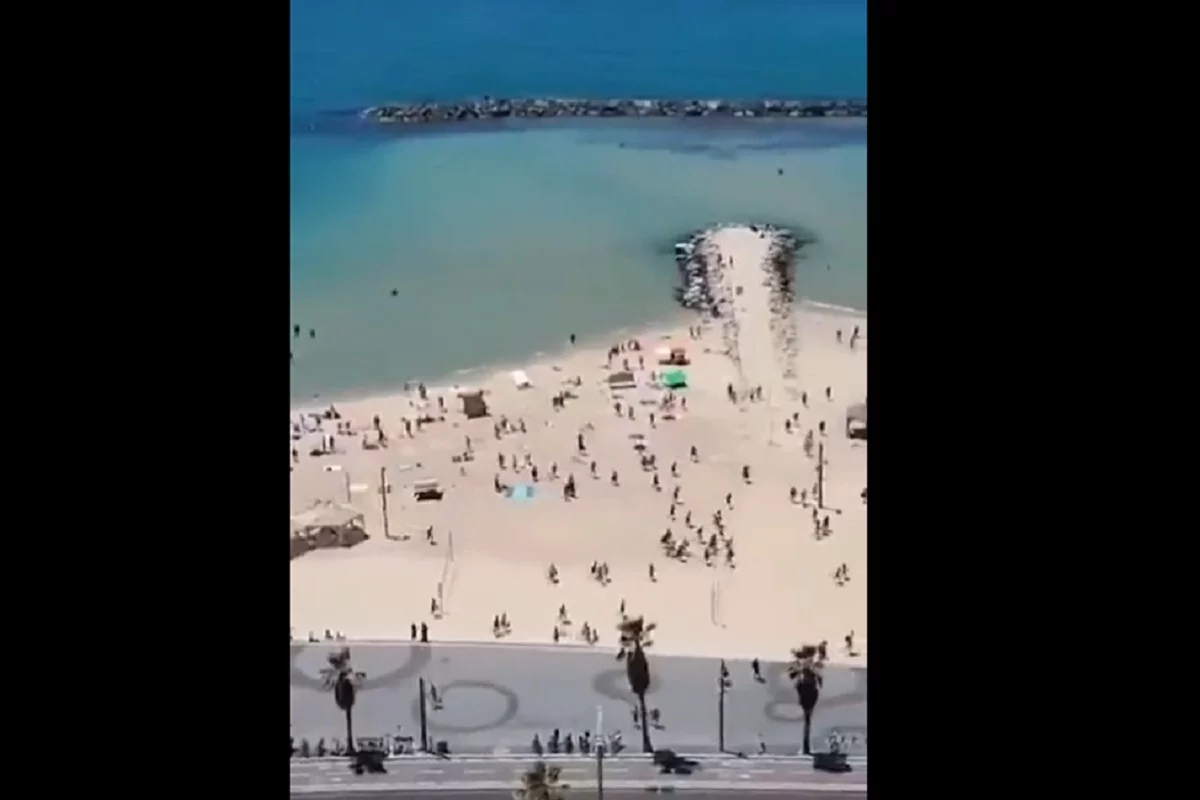 VIDEO: Resguardan a turistas tras activación de alerta antimisiles en Tel Aviv, Israel 3 misiles tel aviv