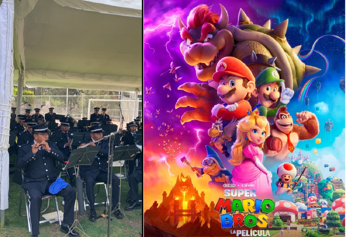 VIDEO: Banda Sinfónica de la Policía de Puebla toca canción de Mario Bros 3 orquesta sinfonica mario bros