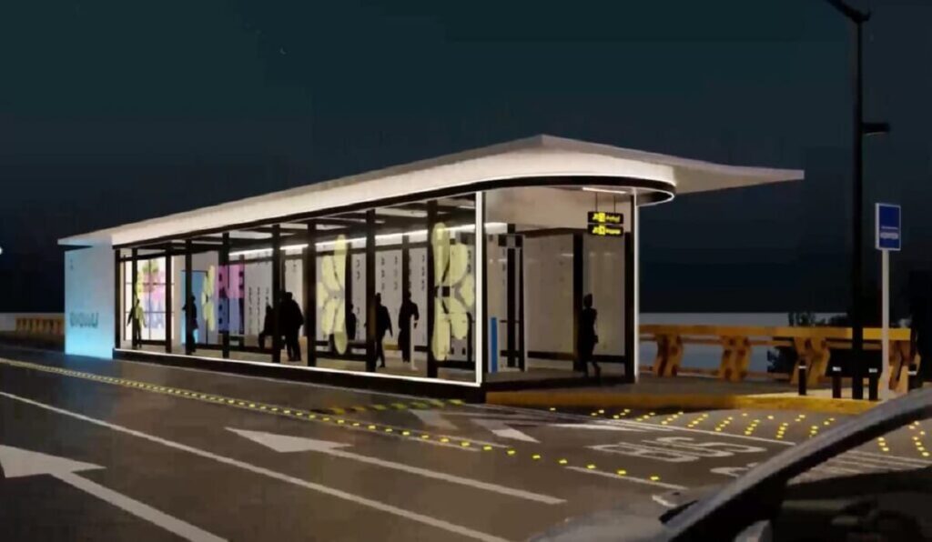 paradero linea 4 de RUTA 2 1