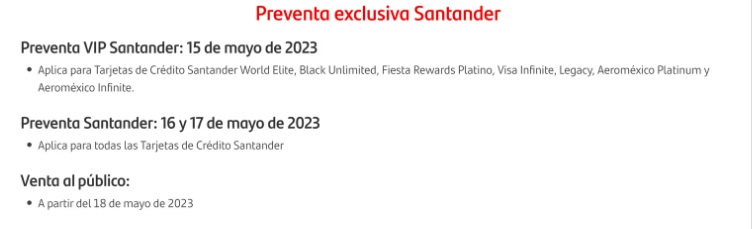 preventa VIP Luis Miguel en Puebla