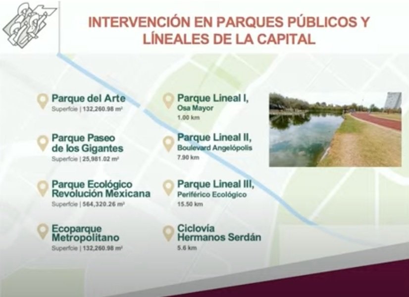 rehabilitación de parques 1er Informe de Sergio Salomón 