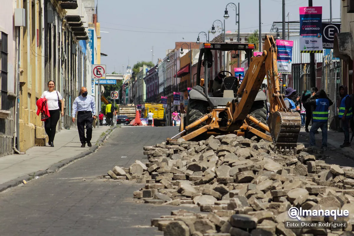 inicia rehabilitación de calles del Centro Histórico de Puebla 