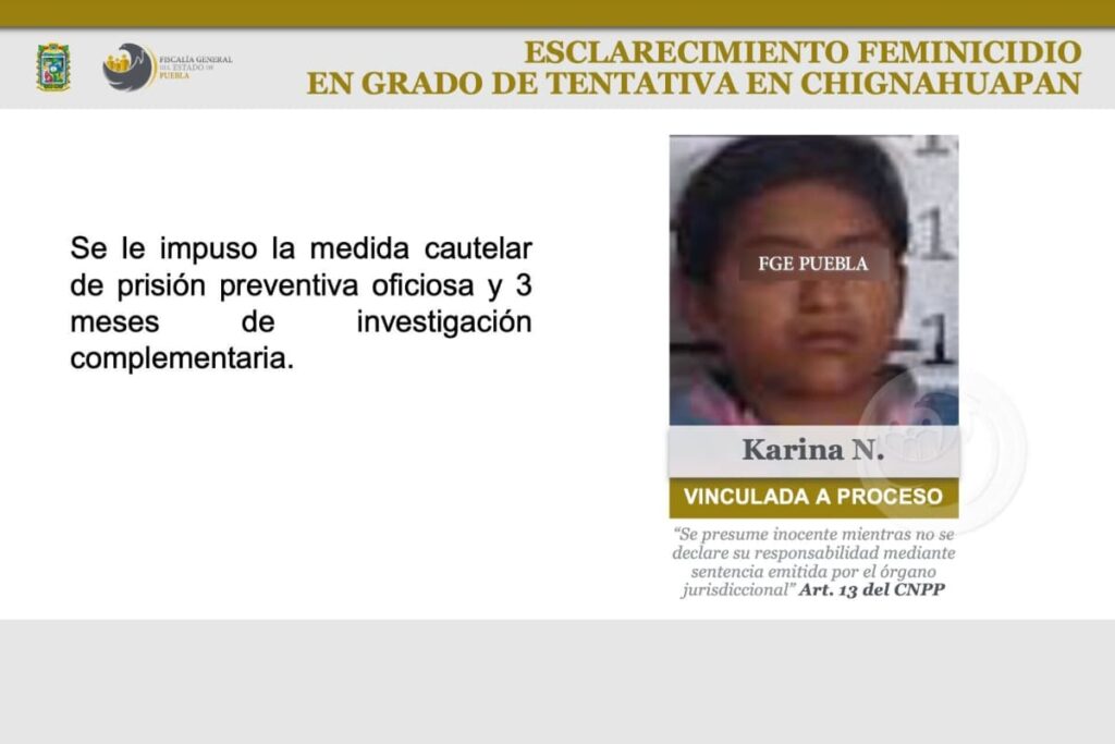 Karina N apuñaló a su hija en Chignahuapan 