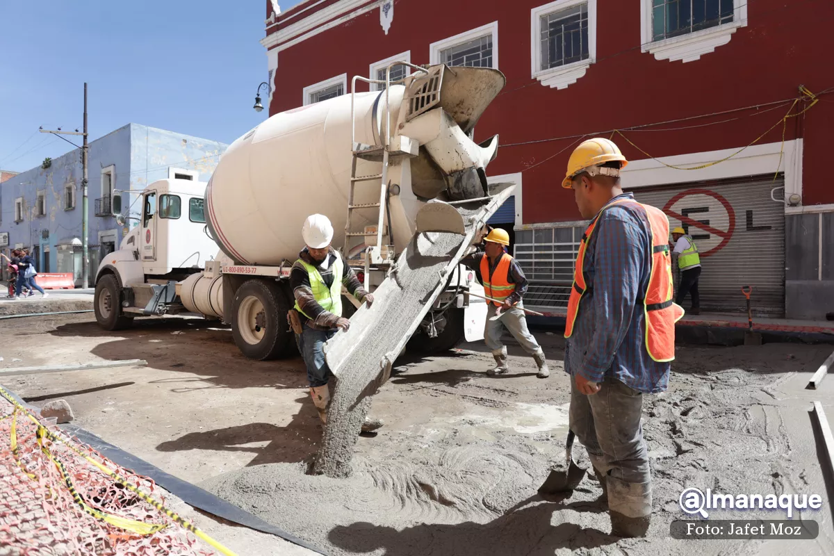 FOTOS: Drenaje y concreto hidráulico, el avance en las obras de la 10, 12, 14 y 16 Oriente-Poniente 13 Puebla Obras Centro Historico Junio 11