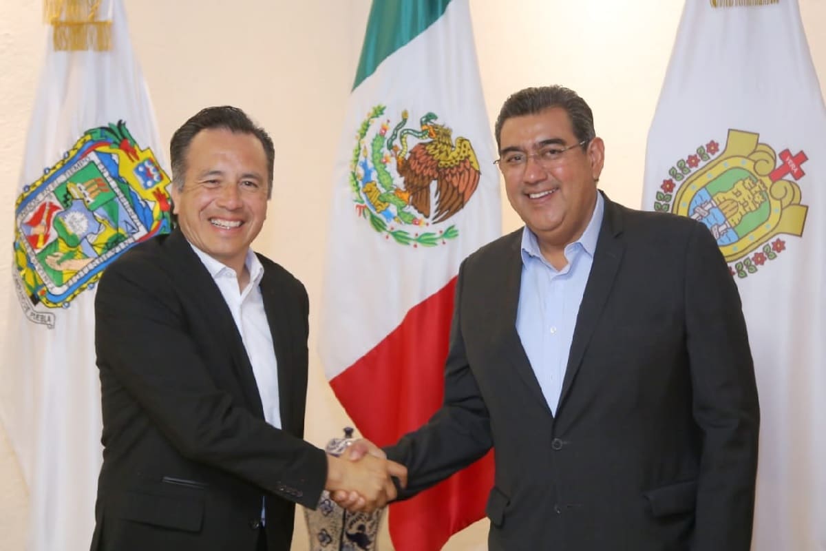 Sostiene Sergio Salomón reunión de trabajo con Cuitláhuac García, gobernador de Veracruz 3 Sergio Salomon y Cuitlahuac Garcia1 1