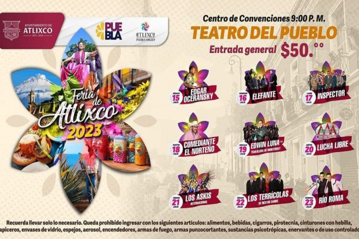 Edgar Oseransky, Elefante, Edwin Luna y lucha libre, lo mejor de la Feria de Atlixco 2023 3 Teatro del Pueblo Feria de Atlixco 2023
