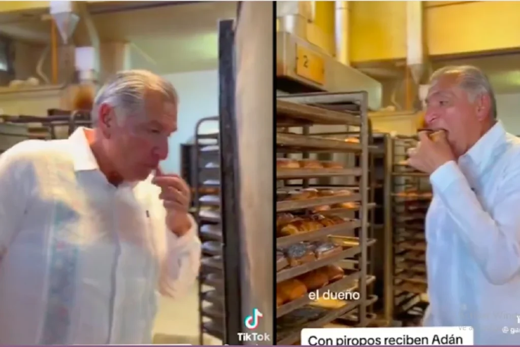 adan augusto entra a una panaderia y se va sin pagar