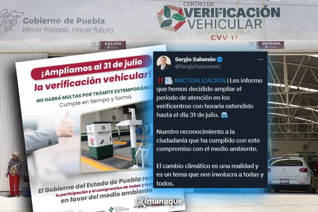 ampliacion verificacion vehicular 31 de julio puebla