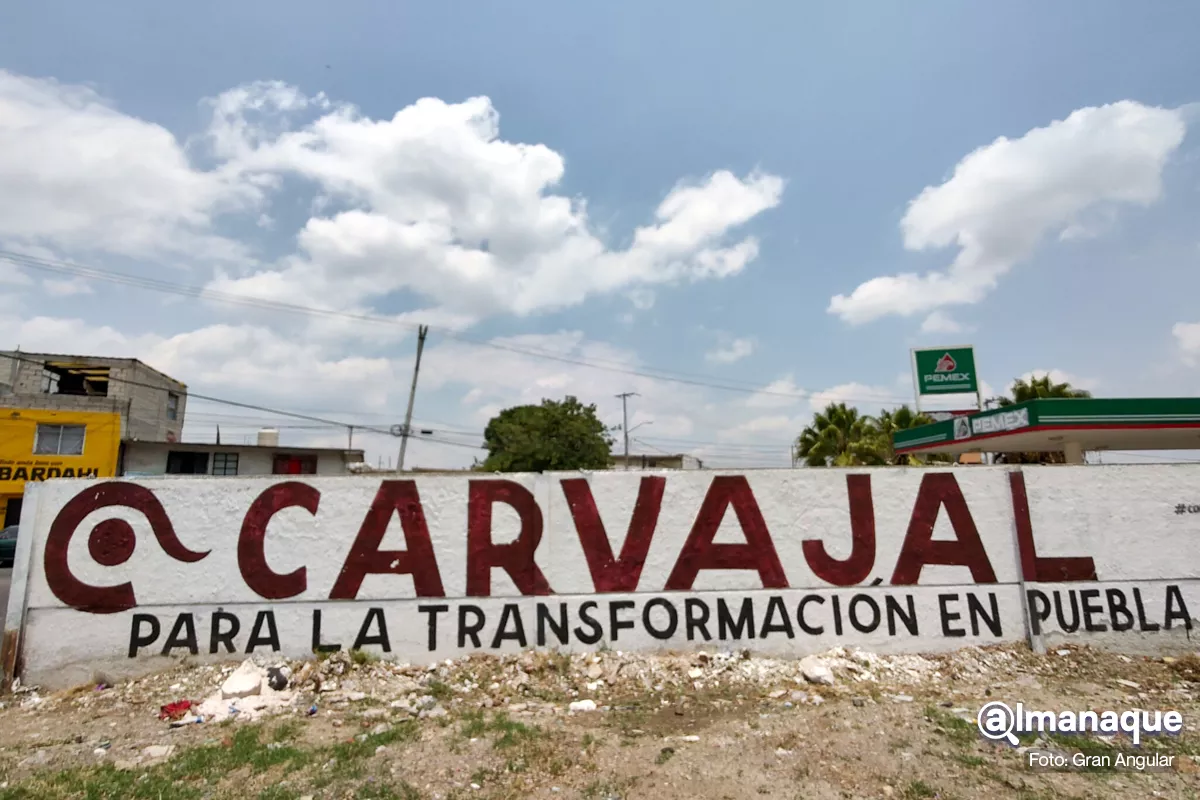 Advierte SSP detenciones en flagrancia a quien pinte en bardas para promocionar políticos en Puebla 4 barda politica carvajal
