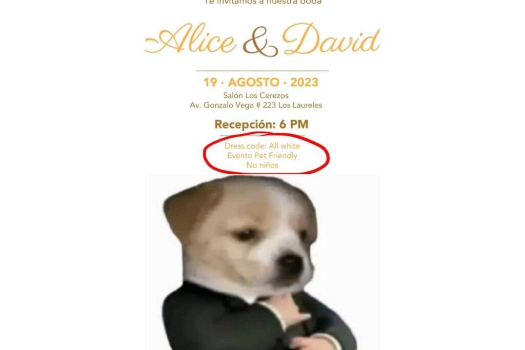 invitación boda sin niños