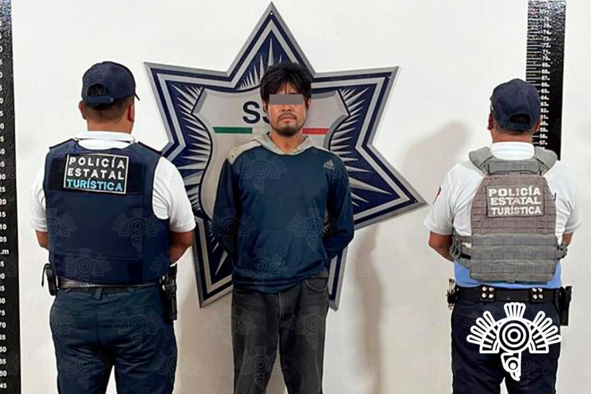 Detiene Policía Turística a hombre por robo de un equipo telefónico 1 detenido por robo de telefono 1