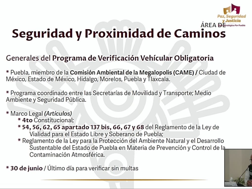 Multas por incumplir con la verificación en Puebla