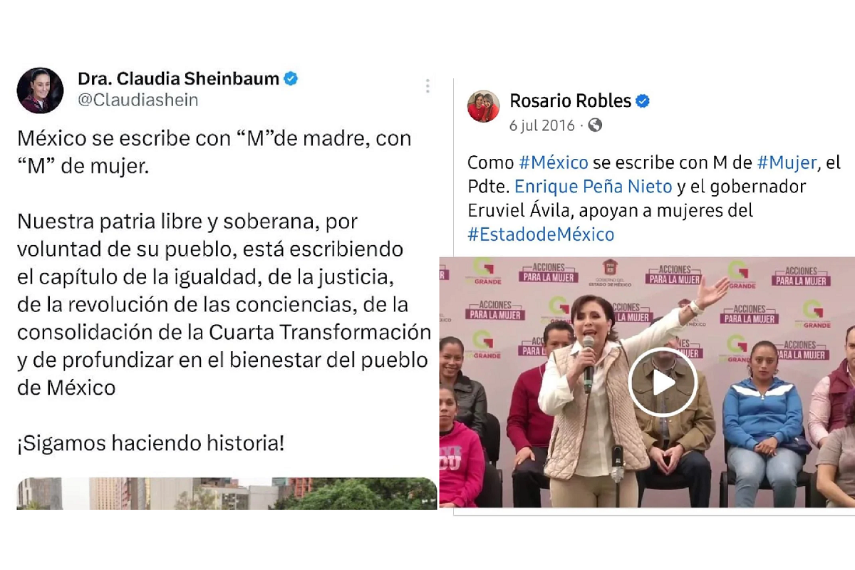 "Con M de Mujer": ¿Sheinbaum le copió el slogan a Rosario Robles? 3 sheinbaum le copio el slogan a rosario robles