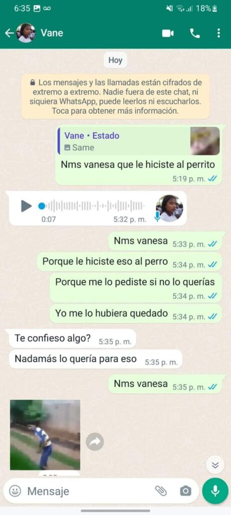 vanessa mata a perro en huauchinango