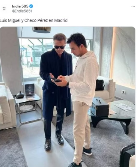 Luis Miguel y Checo Pérez
