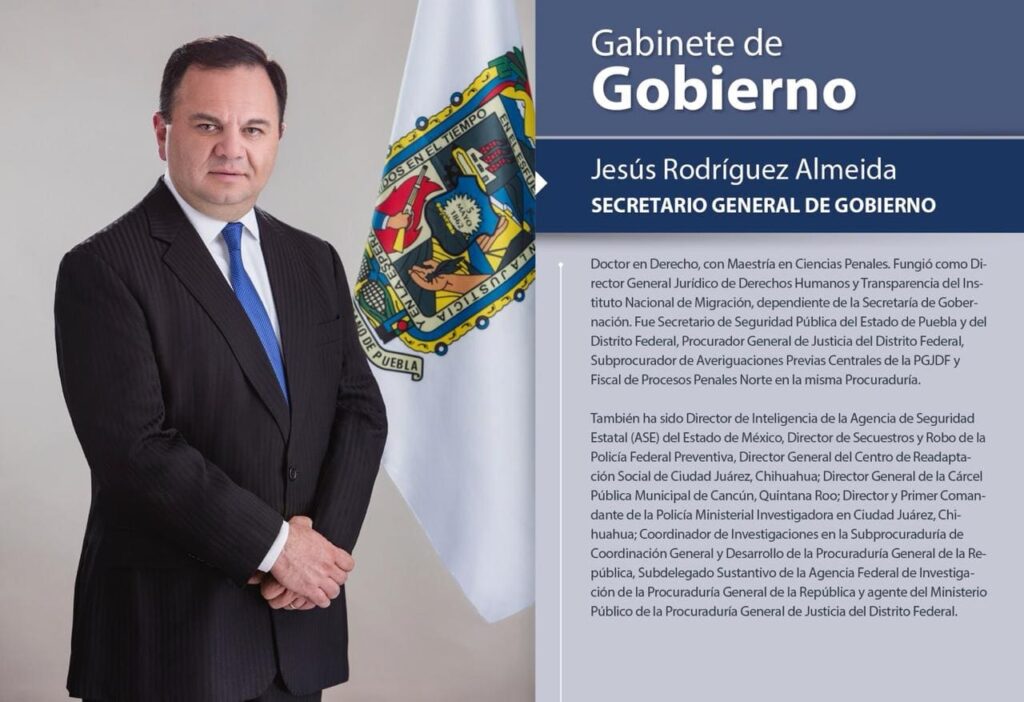 De Almeida a Aquino, estos han sido los cambios en la Segob Puebla 11 ¿Cuántos cambios en la Segob Puebla van?