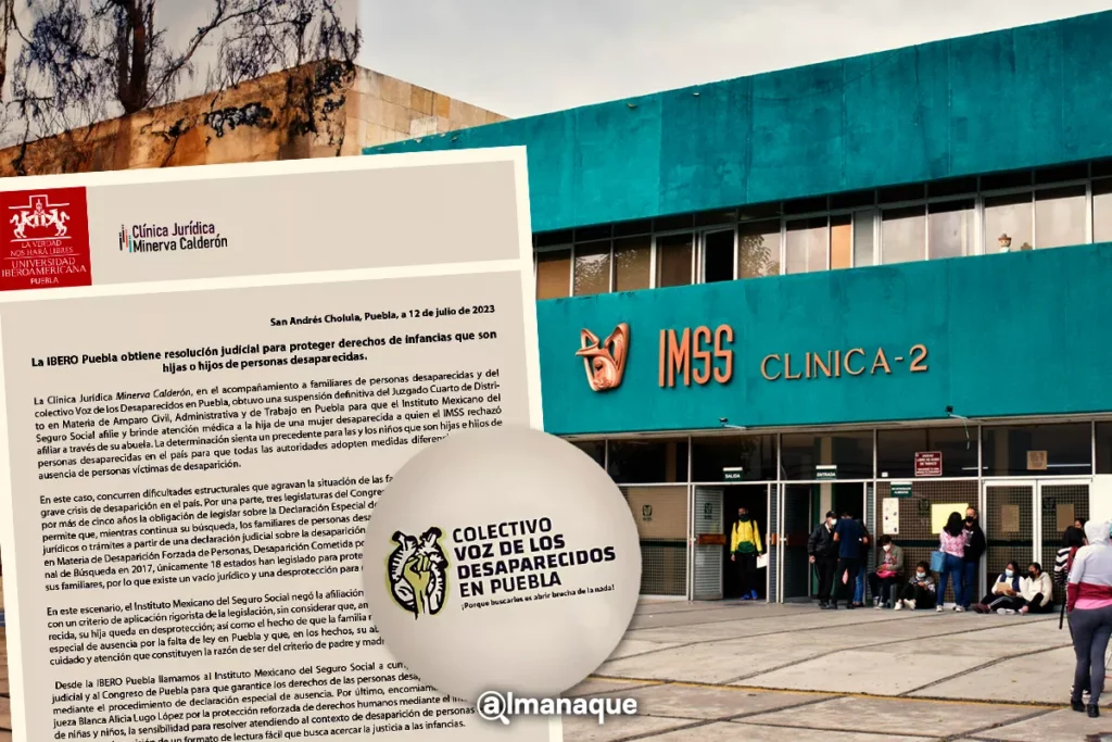 Juez ordena al IMSS afiliar y dar atencion medica a hija de poblana desaparecida