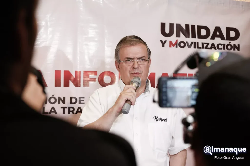 Desde Puebla Ebrard le manda mensaje a Claudia Sheinbaum: “todas sus encuestas favoritas han fallado” 11 Marcelo Ebrard proyecto angel Rueda de Prensa Puebla 4