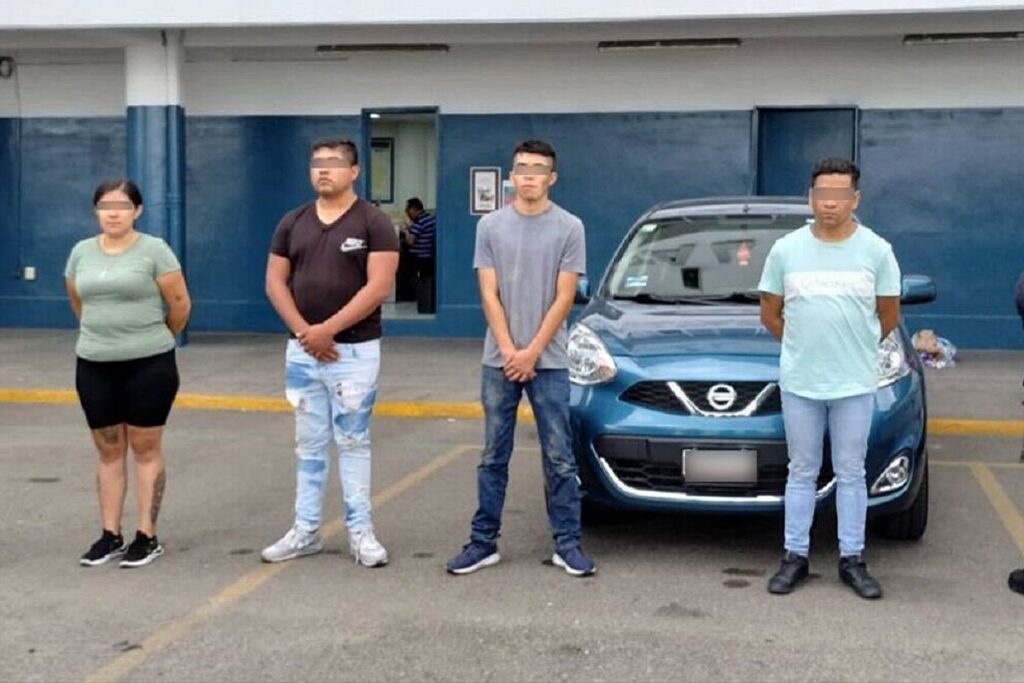 Recupera SSP vehiculo robado y detiene a cuatro probables responsables en Texmelucan 2