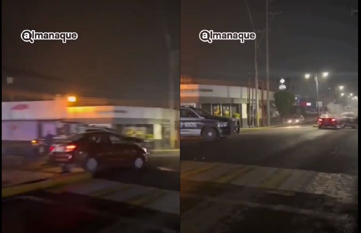 VIDEO: Conductor ebrio se da a la fuga en alcoholímetro de Cholula y choca dos veces 3 alcholimetro san andres cholula
