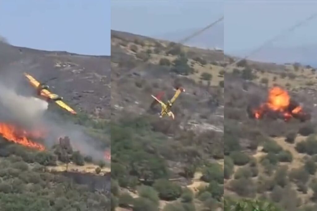 Avión bombero se estrelló en Grecia