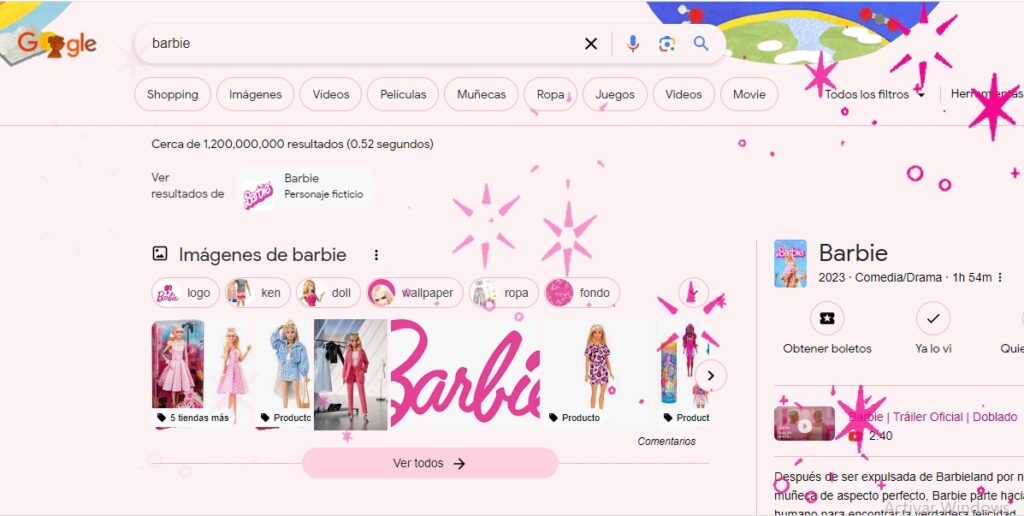 La fiebre rosa se intensifica: Esto pasa si buscas en Google "Barbie" 5 Barbie