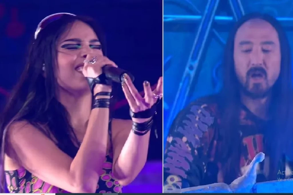 danna paola y steve aoki