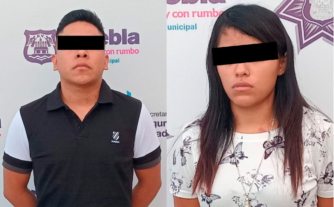 Detienen al “Guasón” y a “La Loca Harley”, asaltantes de transporte público en Puebla 2 delincuentes detenidos Puebla