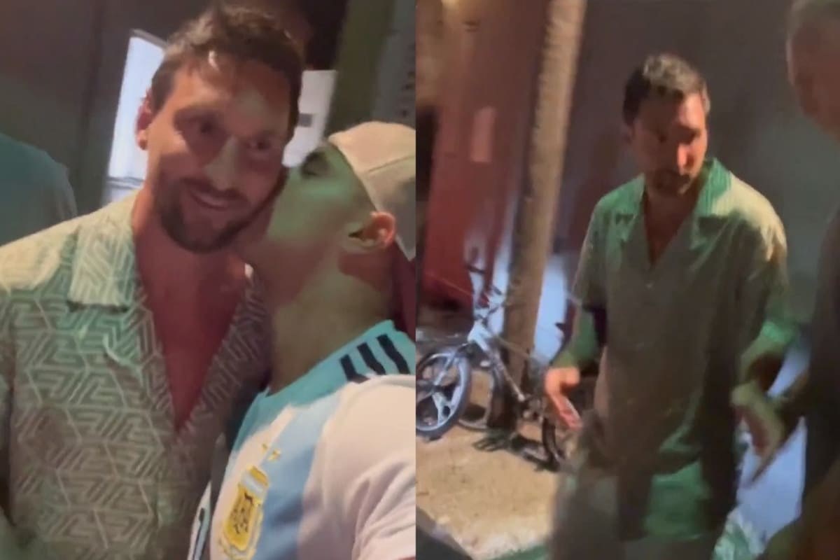 VIDEO: Aficionado argentino besa a Messi; el futbolista se molestó 3 Fan argentino besa a Messi