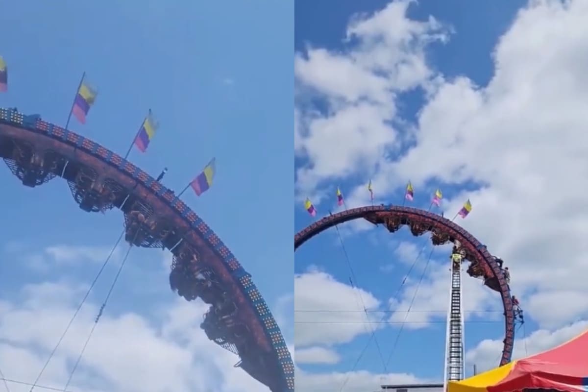 Montaña rusa se atascó en Wisconsin