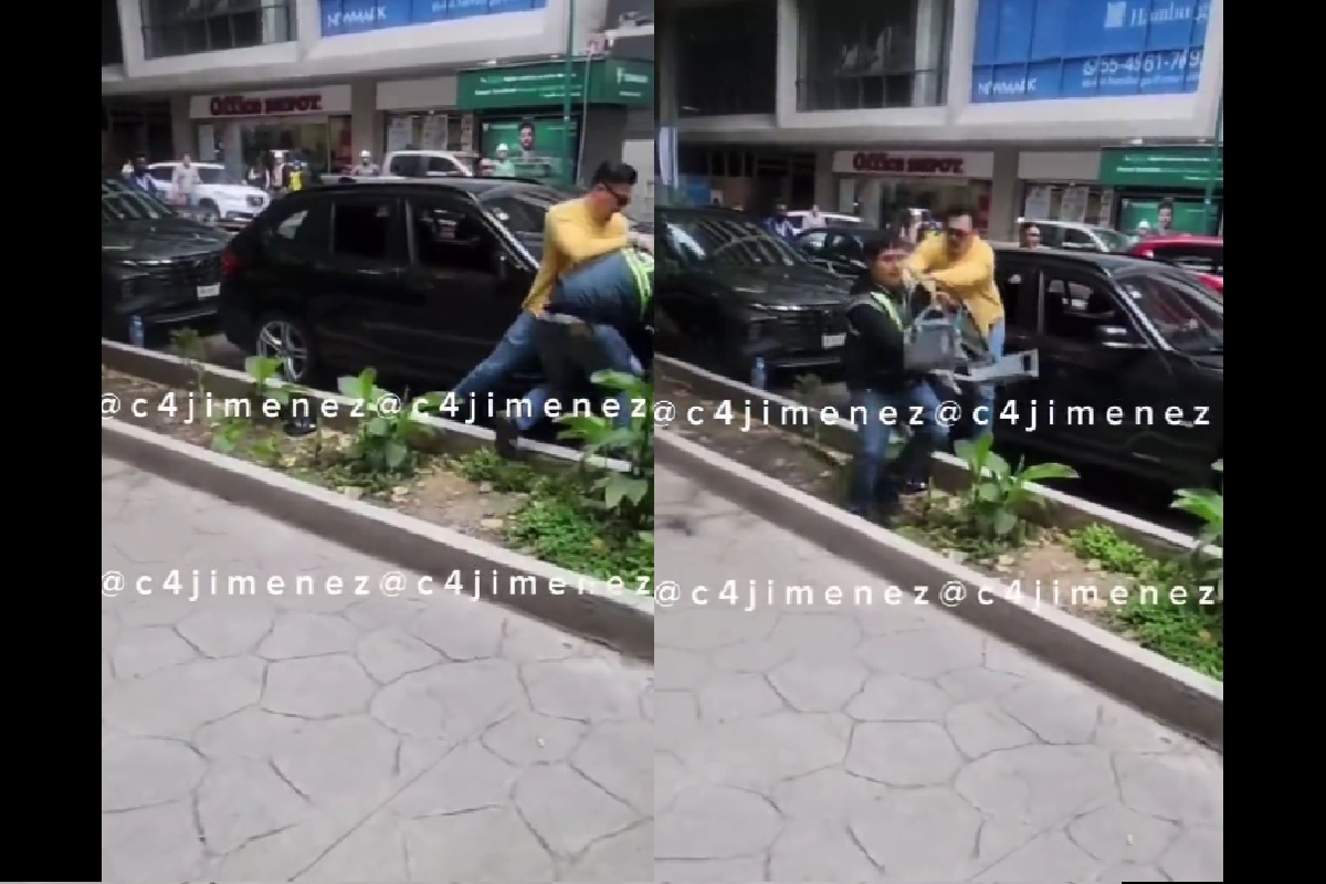 Agresion a Empleado de Parquimetros en CDMX