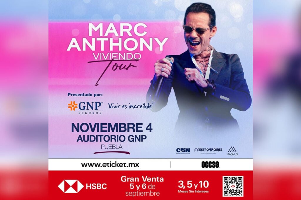 Todo lo que debes saber del concierto de Marc Anthony en Puebla