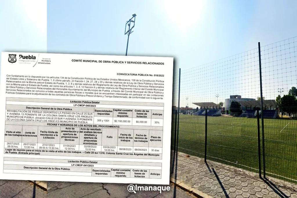 Rehabilitacion del parque deportivo la piedad Puebla