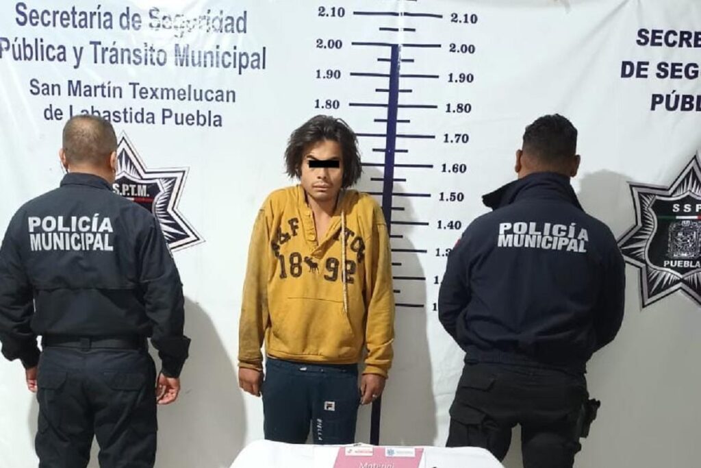 San Martin Texmelucan detuvieron a masculino con arma de fuego
