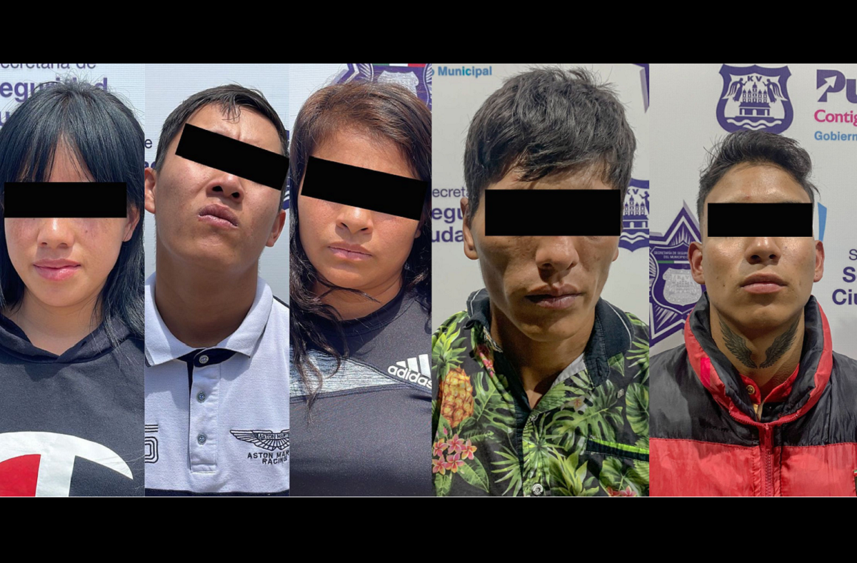 Detienen a cinco ladrones de transporte público; atracaron a pasajeros de la ruta 68 y 72 2 ladrones transporte publico Puebla