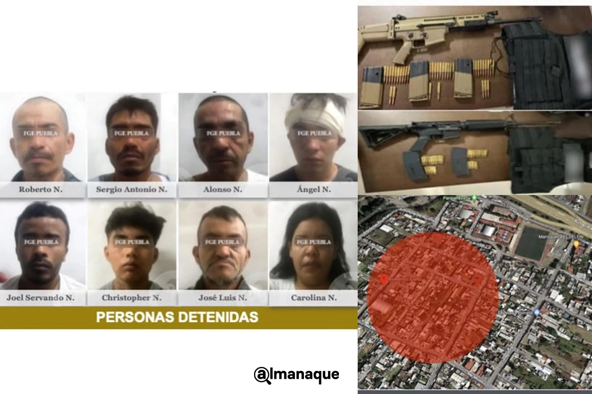 Ellos son los detenidos por la muerte de un policía estatal en Xoxtla y el arsenal de armas del Ejército que tenían 1 portada detenidos