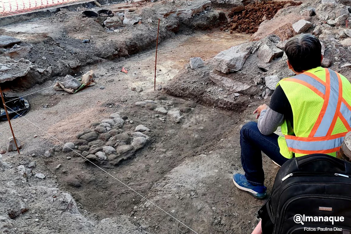 Hallazgo de vestigios arqueológicos en la 16 de Septiembre no atrasan las obras de remodelación 1 Empedrado rehabilitacion calles centro historico puebla 1