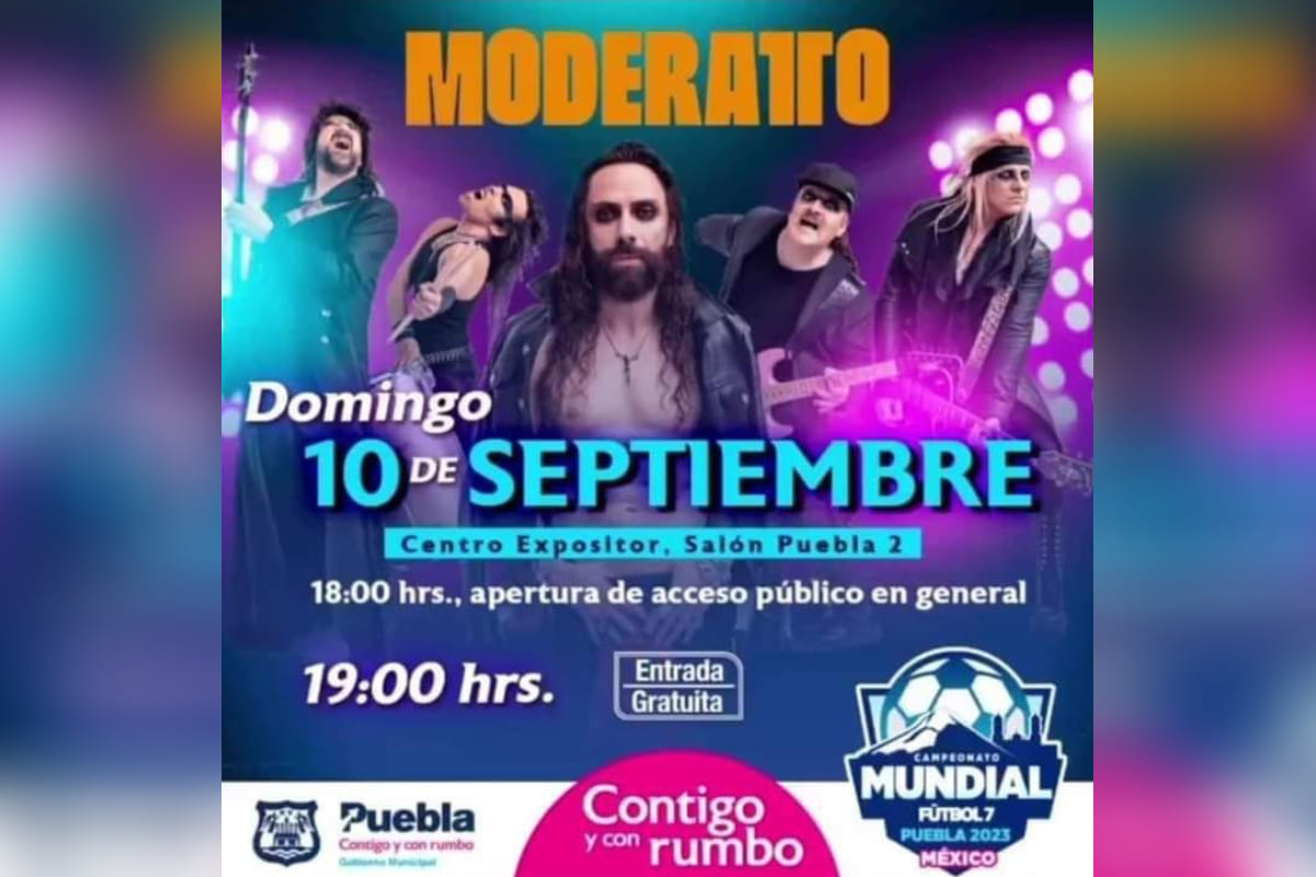 Mundial de Fútbol 7 en Puebla cerrará con concierto de Moderatto gratis 3 Mundial de Fútbol 7 en Puebla cerrará con concierto de Moderatto gratis