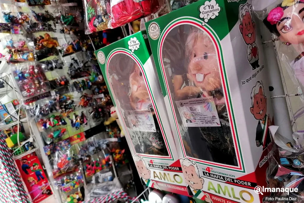 Muñeco de AMLO en Puebla