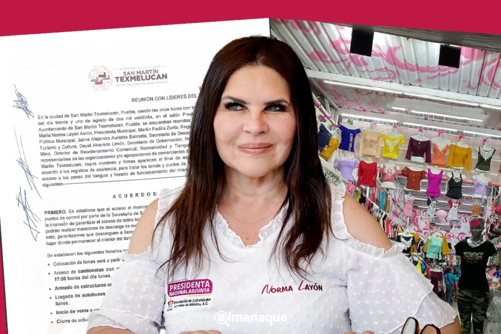 Norma Layon reunion lideres mercado Texmelucan