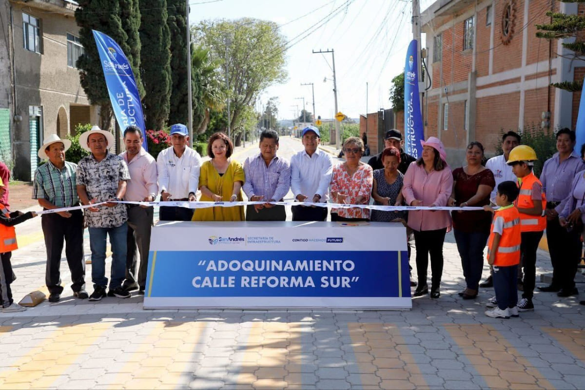 Inaugura Mundo Tlatehui adoquinamiento de la calle Reforma Sur en San María Tonantzintla 1 adoquinamiento reforma sur 1