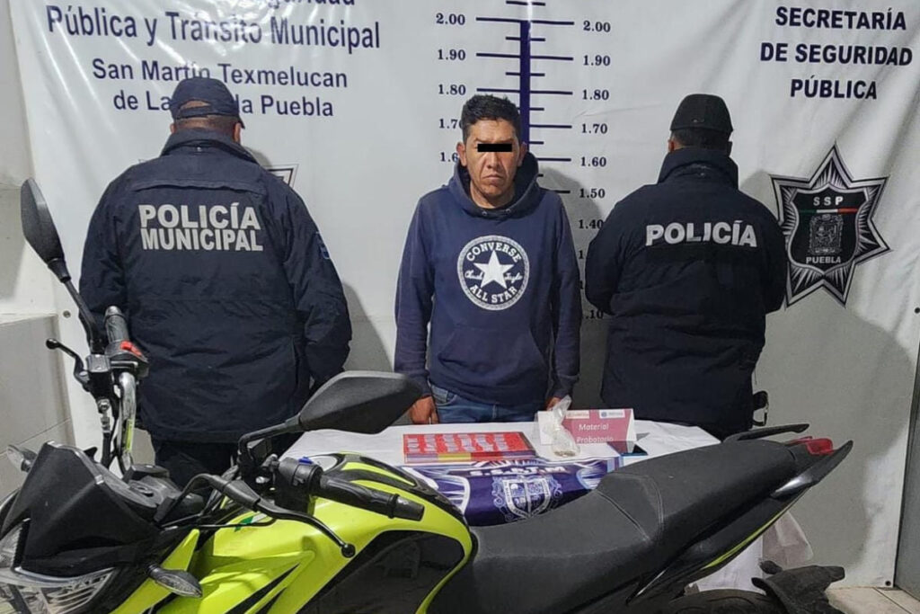 detenido con droga y cartuchos del ejercito en texmelucan 1
