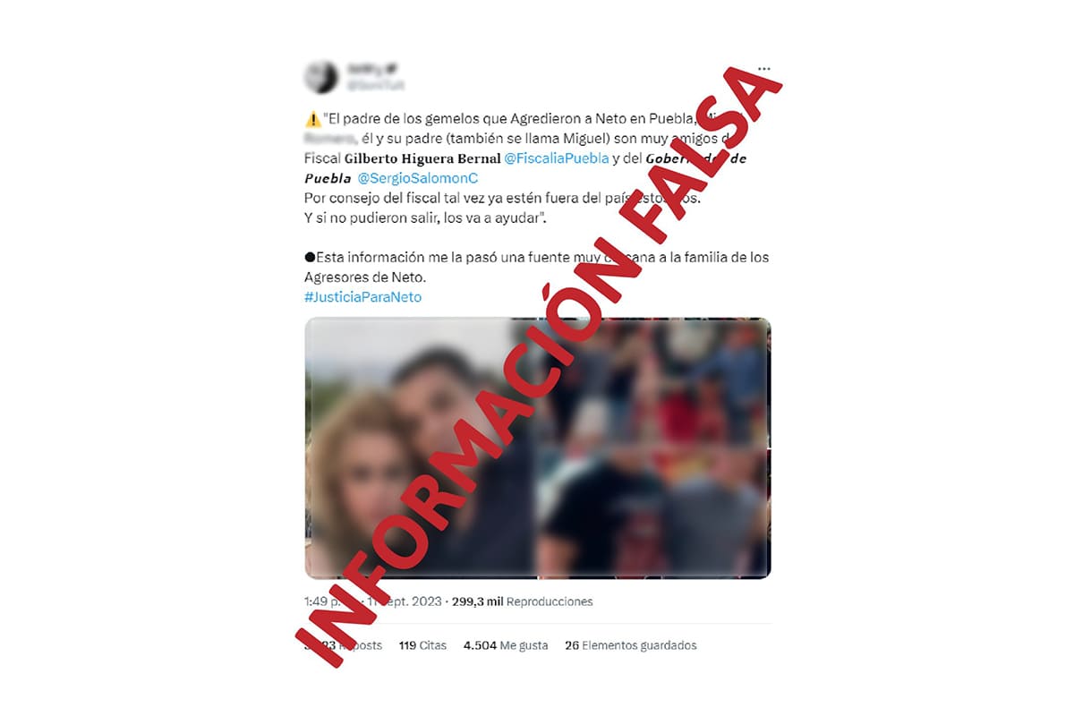 Fiscalía de Puebla desmiente cercanía con la familia de los agresores de Neto Calderón 2 Fiscalía de Puebla desmiente cercanía con la familia de los agresores de Neto Calderón