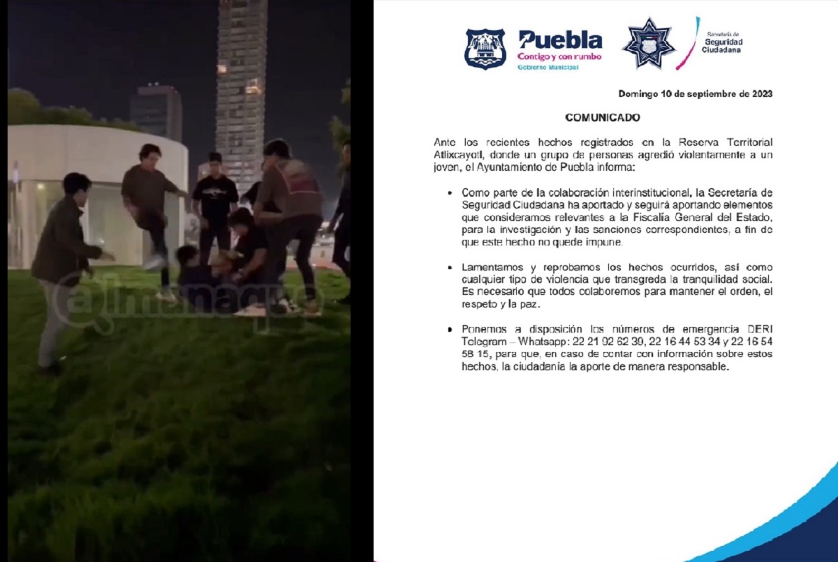 Policía municipal aporta datos a la Fiscalía de la golpiza a joven en la Estrella de Puebla 3 golpiza joven estrella de Puebla