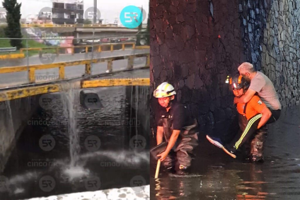 VIDEOS: Inundaciones no cesan por lluvias en Puebla; hubo autos hundidos