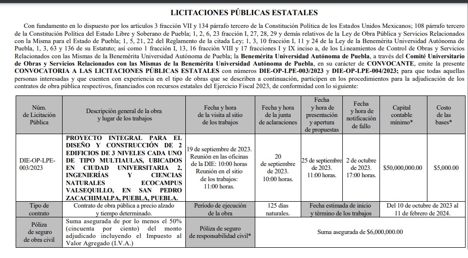 Lanzan licitación para construir Ciudad Universitaria 2; en febrero del próximo año concluirán las obras