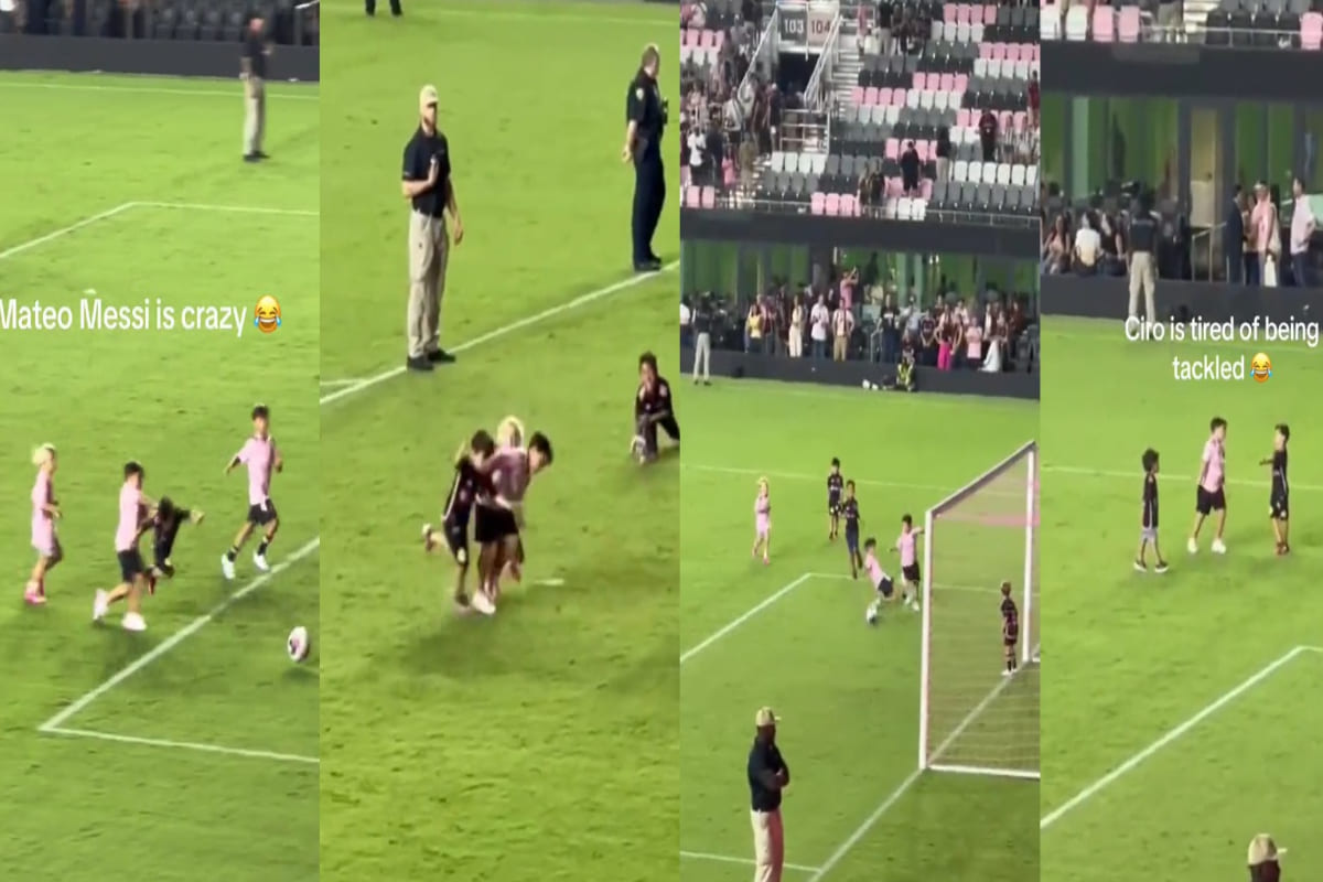 Balón: Se viraliza VIDEO del hijo de Messi pateando a su hermano en la cancha 3 Balón: Se viraliza VIDEO del hijo de Messi pateando a su hermano en la cancha